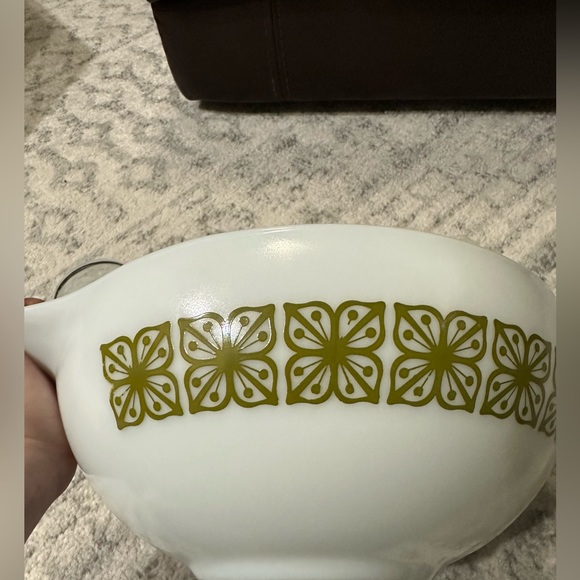 Pyrex 4 qt Autumn Floral/Square Flower Verde - Picture 6 of 13